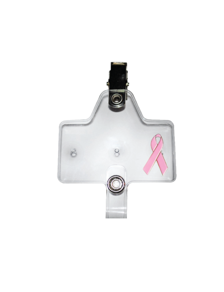 Horizontal Strap Clip (Clear Vinyl) Adapter 10018 ID Badge Center