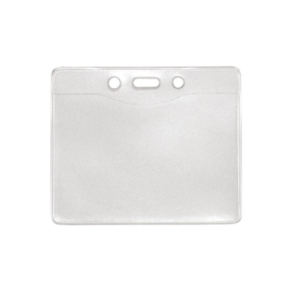 Clear Plastic Vertical Permanent Locking Badge Holder 2006045 ID