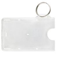 Frosted 1-Card, Badgeholder, w/ Key Ring