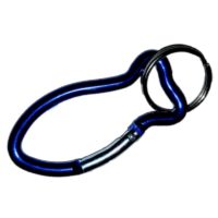 Carabiner Fish Shape BLUE with Split Ring