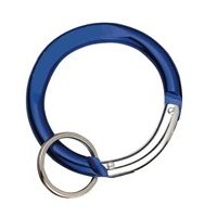 Carabiner Circle Shape BLUE with Split Ring