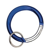 Carabiner Circle Shape BLUE with Split Ring