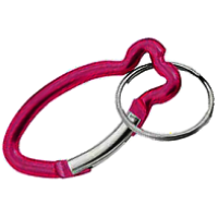Carabiner Fish Shape RED with Split Ring