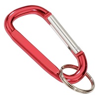 Carabiner Standard Shape RED with Split Ring