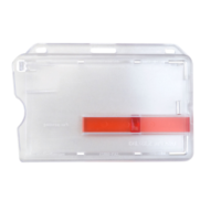 Horizontal Frosted Smart Badge Holder w/ RED Slide Ejector
