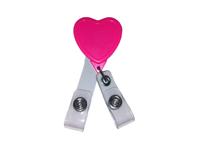 Stay and Pull Badge Reel Heart – 40060 – ID Badge Center