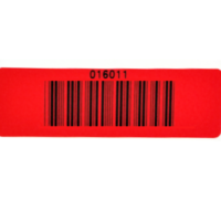 Red Masked Barcode Labels