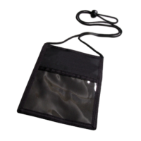 Horizontal Credential Wallet Zipper Badge Holder with Neck Cord