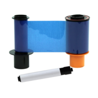 Fargo (K) ECO Ribbon w Black Cartridge and Cleaning Roller